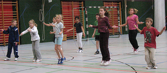 Robe Skipping Teilnehmer in Aktion