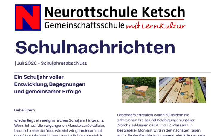 Elternbrief zum Schuljahresabschluss