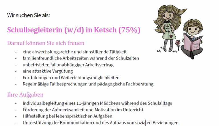 Schulbegleitung gesucht